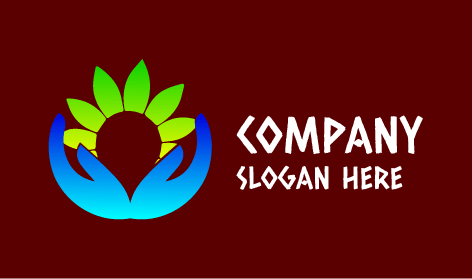 Logo Bunga Matahari Hijau Limau