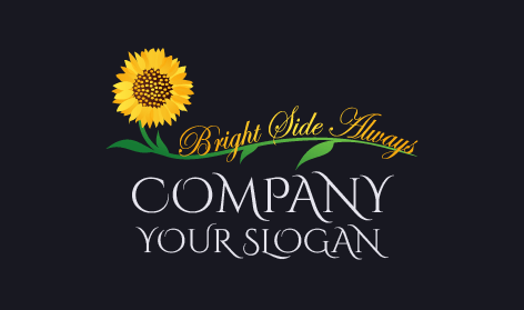 Logotipo Optimista Del Girasol Dorado