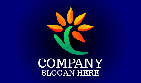 Logotipo De Caule De Girassol Orgânico