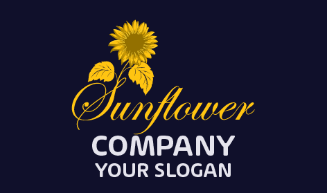 Logotipo De Girasol Con Tipografía Divertida