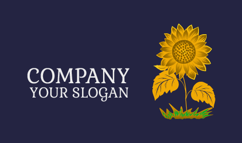 Logotipo De Girasol Dorado Individual