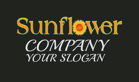 Logotipo De Girasol Con Tipografía Cálida