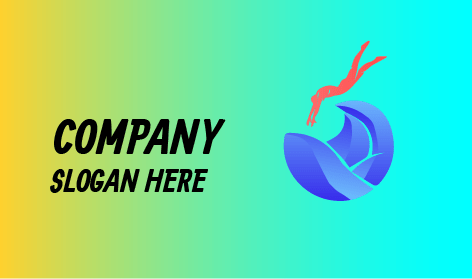 Blue Water Wave Swimming Logo