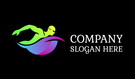 Logotipo De Natación Estilo Libre