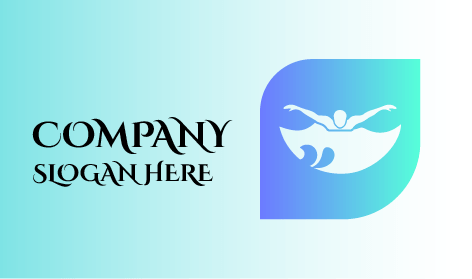 Logo Kolam Renang Pria Berdiri