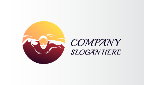 Logo Atlet Renang Profesional