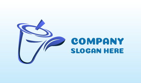 Logotipo Do Chá De Palha Azul