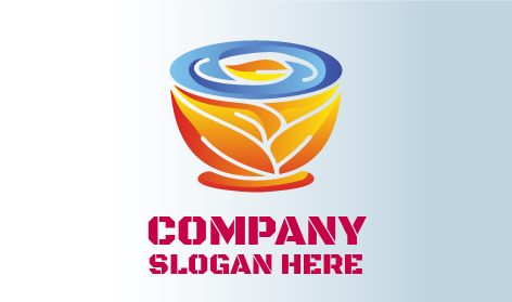 Logotipo Do Chá De Folhas Douradas