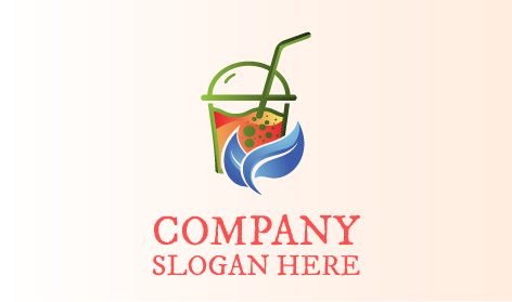 Logotipo Do Chá Verde Com Gás