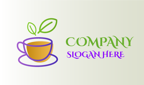 Logo Für Natürlichen Grünen Tee