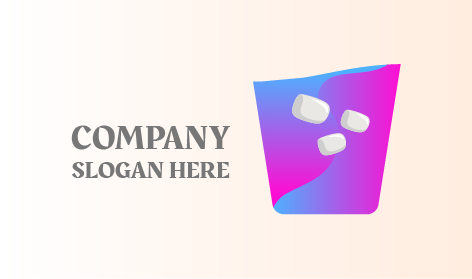 Logotipo De Chá De Cubos De Gelo Espumante