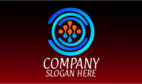 Logo Astratto Di Fusione Tecnologica