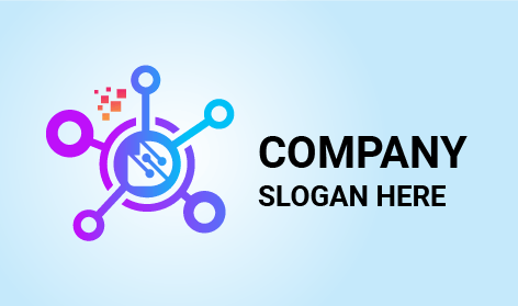 Logotipo Azul De Tecnologia Acessível