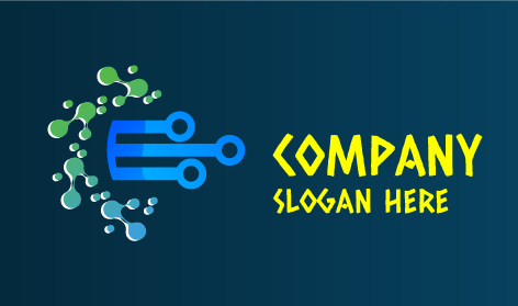 Logotipo De Tecnologia Azul Progressivo