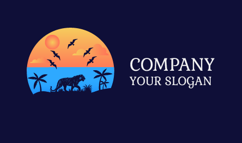 Logo Harimau Berlingkaran