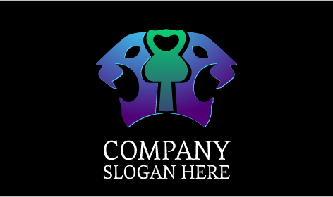 Logo Harimau Tengkorak Gradien