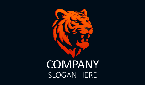 Logo Kepala Harimau Yang Megah