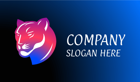 Logo Harimau Berwarna Neon