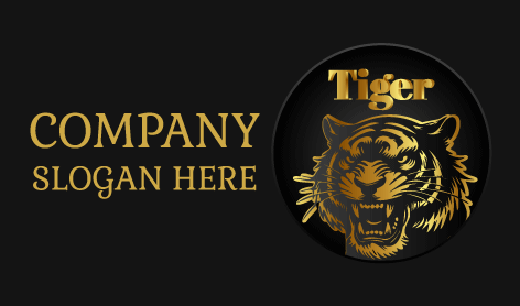 Logo Harimau Emas Premium