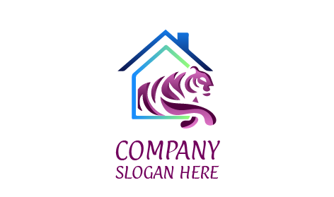 Logo Harimau Bergaris Ungu