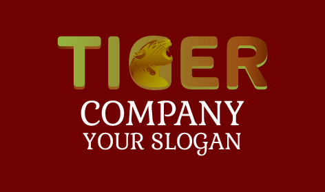 Logo Teks Harimau Mengaum
