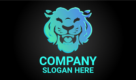 Logo Harimau Surai Biru Langit