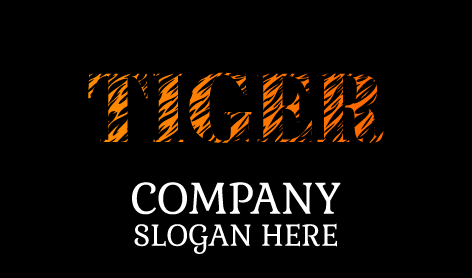 Striped Tiger Text Logo