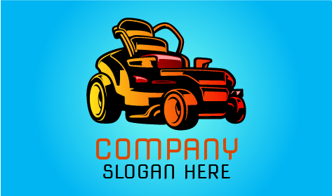 Cartoony Tractor Logo Design - Drawlogo