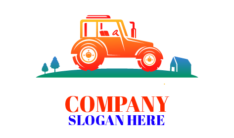 Classy Farming Tractor Logo