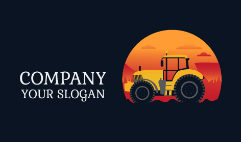 Logotipo De Trator Com Sombra Mostarda Durável