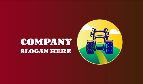 Logótipo Trator Profissional Azul