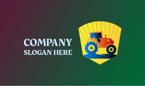 Logótipo Azul Das Rodas Do Trator