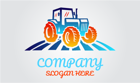 Logo De Tracteur Agricole De Récolte