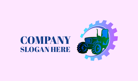 Logótipo Durável Do Trator Com Sombra Verde