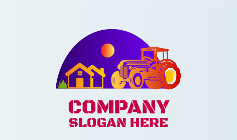 Logótipo Do Trator Sol Da Noite