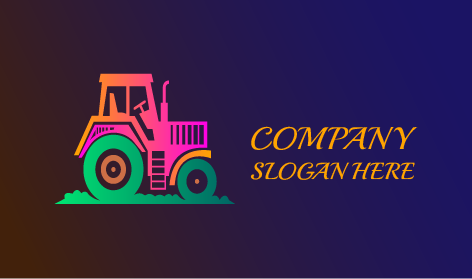 Logotipo Enorme Do Trator Gradiente