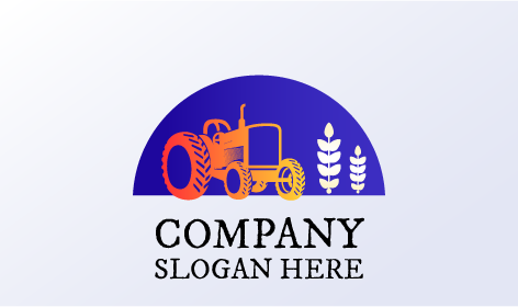 Logótipo De Corte De Trator Em Terreno Aberto