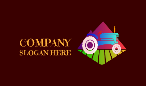 Logótipo Do Trator Skyblue Suave