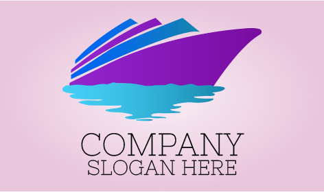 Majestic Cargo Ship Transportation Logo