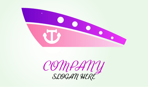 Pink and Purple Hull Transportation Logo