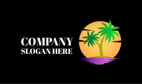 Logo Pohon Kelapa Hijau