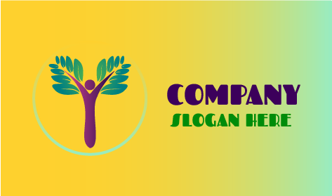 Logo Albero Silhouette Umana