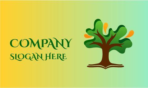 Logo Mit Orangefarbenem Tropfenbaum