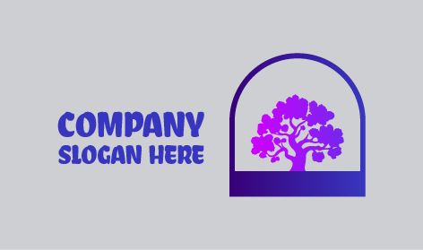 Logo Dell'albero Con Ombra Viola