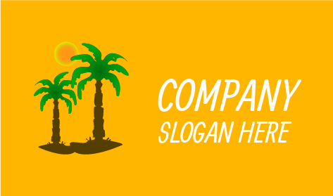 Sunny Coconut Tree Logo
