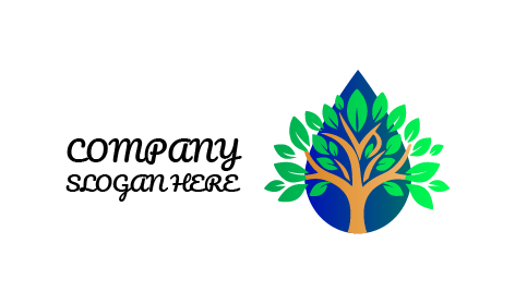 Logótipo Da Árvore Gota D'água