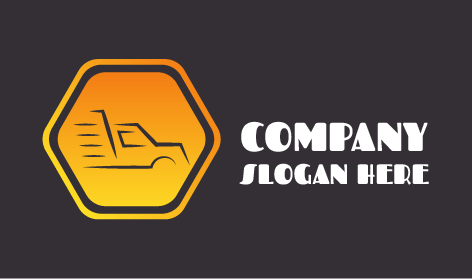 Logo Maskot Truk Abu-abu