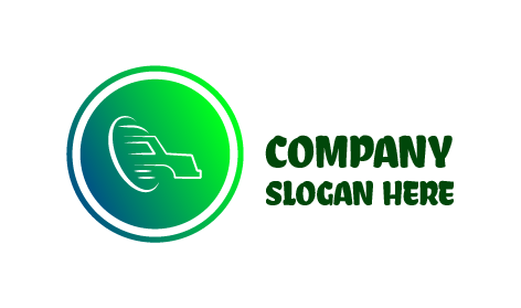 Grünes Kreis-lkw-logo