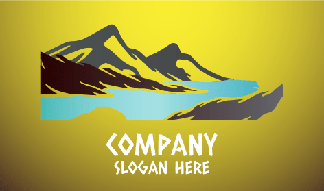 Logotipo Del Valle De La Montaña De Cresta Gris