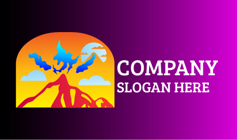 Mavi Yükselen Duman Volkan Logosu